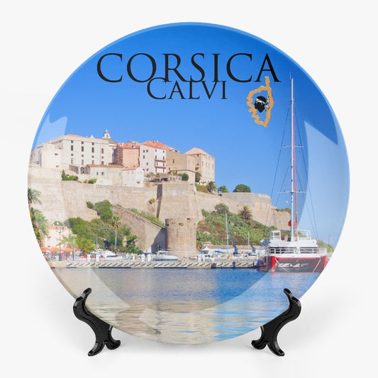 Assiettes déco porcelaine Calvi Corsica