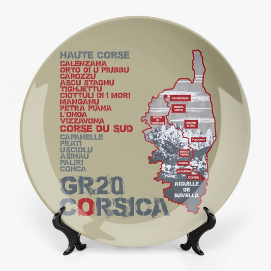 Assiettes déco porcelaine GR20 Corsica