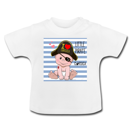 T-shirt Bébé Little Pirate of Corsica - Ochju Ochju blanc / 3-6 mois SPOD T-shirt Bébé T-shirt Bébé Little Pirate of Corsica