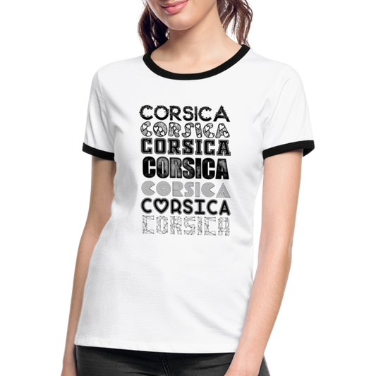 T-shirt contrasté Corsica - Ochju Ochju blanc/noir / S SPOD T-shirt contrasté Femme T-shirt contrasté Corsica
