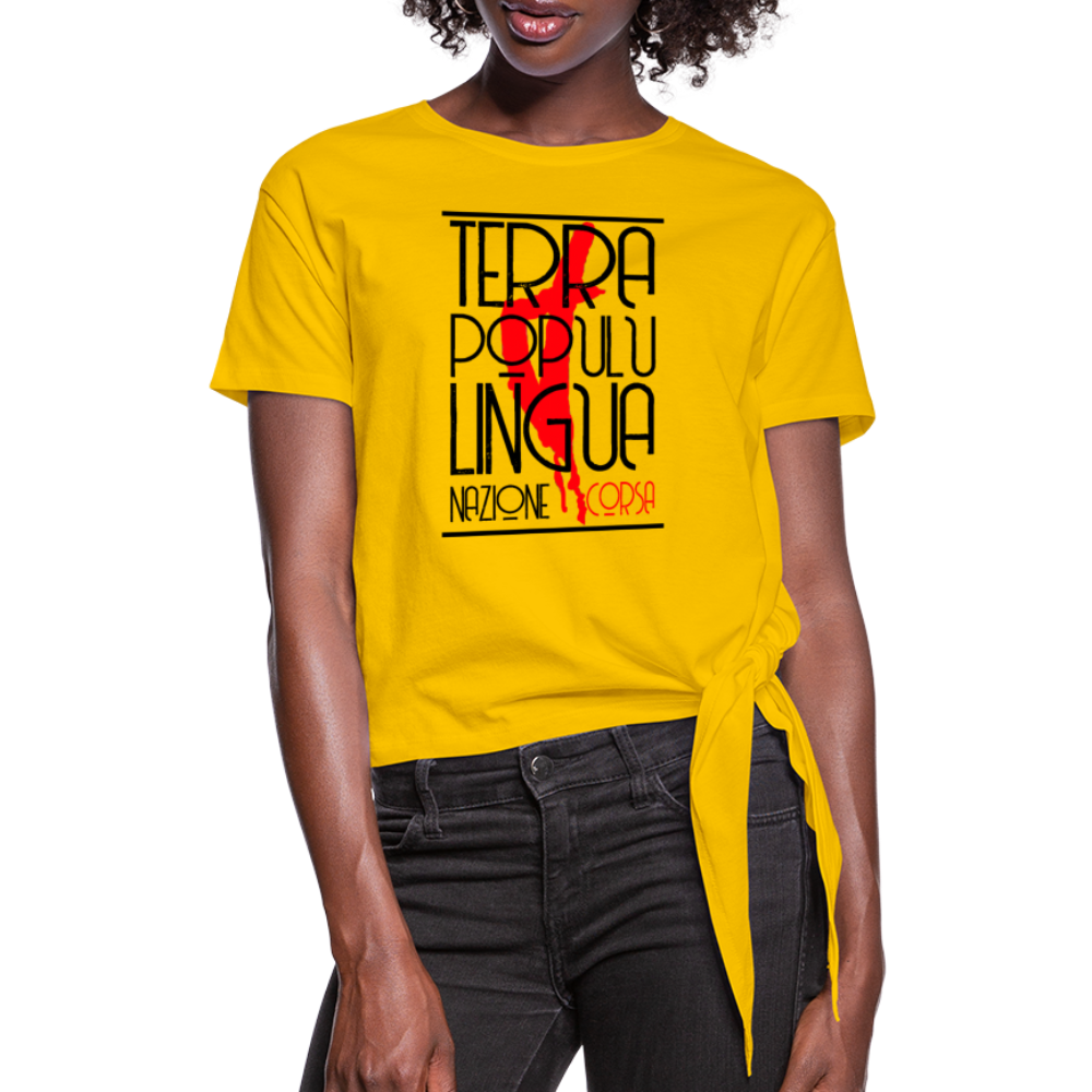 T-shirt à nœud Nazione Corsa - Ochju Ochju SPOD T-shirt à nœud Femme T-shirt à nœud Nazione Corsa