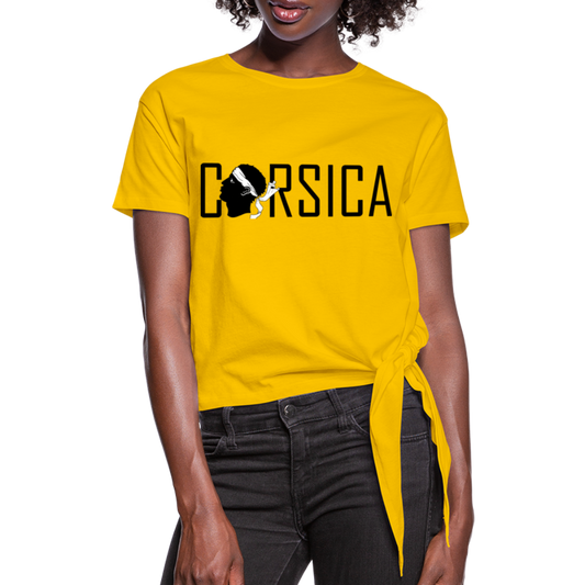 T-shirt à nœud Corsica - Ochju Ochju jaune soleil / S SPOD T-shirt à nœud Femme T-shirt à nœud Corsica
