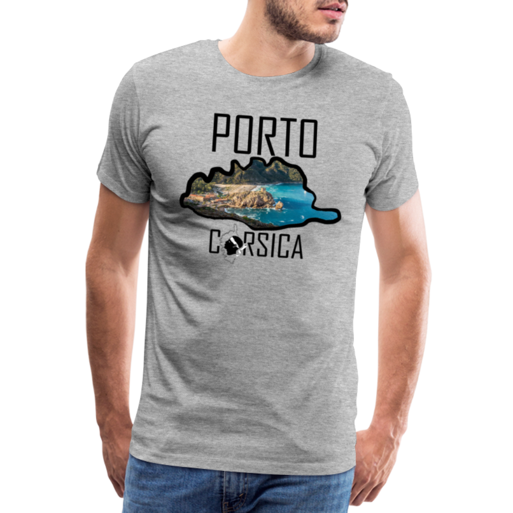 T-shirt Premium Homme Porto Corsica - Ochju Ochju gris chiné / S SPOD T-shirt Premium Homme T-shirt Premium Homme Porto Corsica