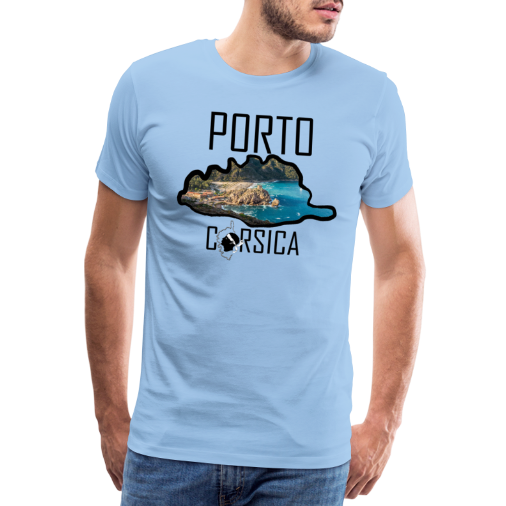 T-shirt Premium Homme Porto Corsica - Ochju Ochju ciel / S SPOD T-shirt Premium Homme T-shirt Premium Homme Porto Corsica