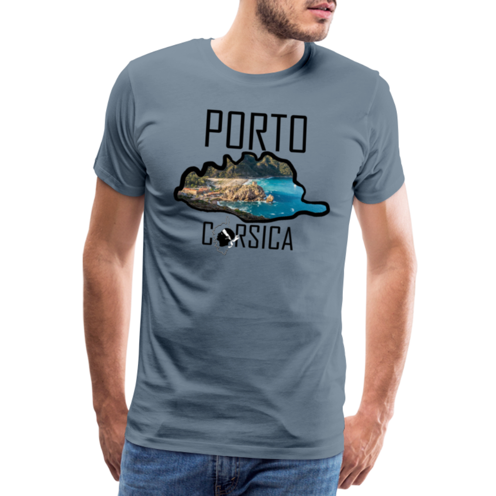 T-shirt Premium Homme Porto Corsica - Ochju Ochju gris bleu / S SPOD T-shirt Premium Homme T-shirt Premium Homme Porto Corsica