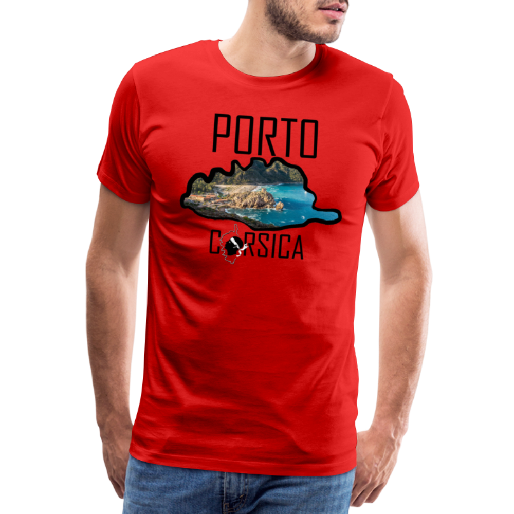 T-shirt Premium Homme Porto Corsica - Ochju Ochju rouge / S SPOD T-shirt Premium Homme T-shirt Premium Homme Porto Corsica