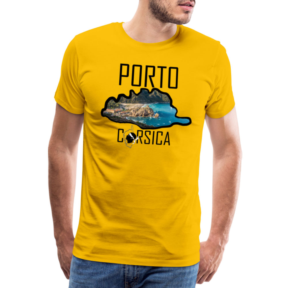 T-shirt Premium Homme Porto Corsica - Ochju Ochju jaune soleil / S SPOD T-shirt Premium Homme T-shirt Premium Homme Porto Corsica