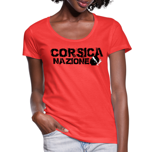 T-shirt col U Femme Corsica Nazione - Ochju Ochju corail / S SPOD T-shirt col U Femme T-shirt col U Femme Corsica Nazione
