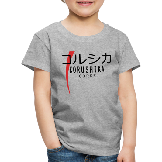 T-shirt Premium Enfant Korushika (Corse en Japonais) - Ochju Ochju gris chiné / 98/104 (2 ans) SPOD T-shirt Premium Enfant T-shirt Premium Enfant Korushika (Corse en Japonais)