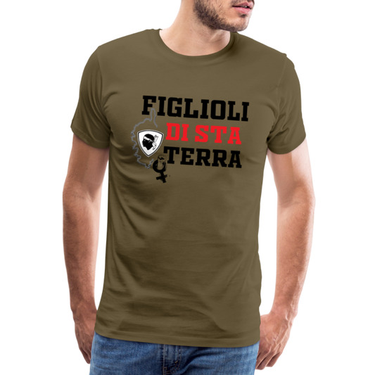 T-shirt Premium Homme Figlioli di sta Terra (enfants de cette terre) - Ochju Ochju kaki / S SPOD T-shirt Premium Homme T-shirt Premium Homme Figlioli di sta Terra (enfants de cette terre)