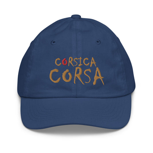 Casquette junior Corsica Corsa - Ochju Ochju Bleu Roi Ochju Souvenirs de Corse Casquette junior Corsica Corsa
