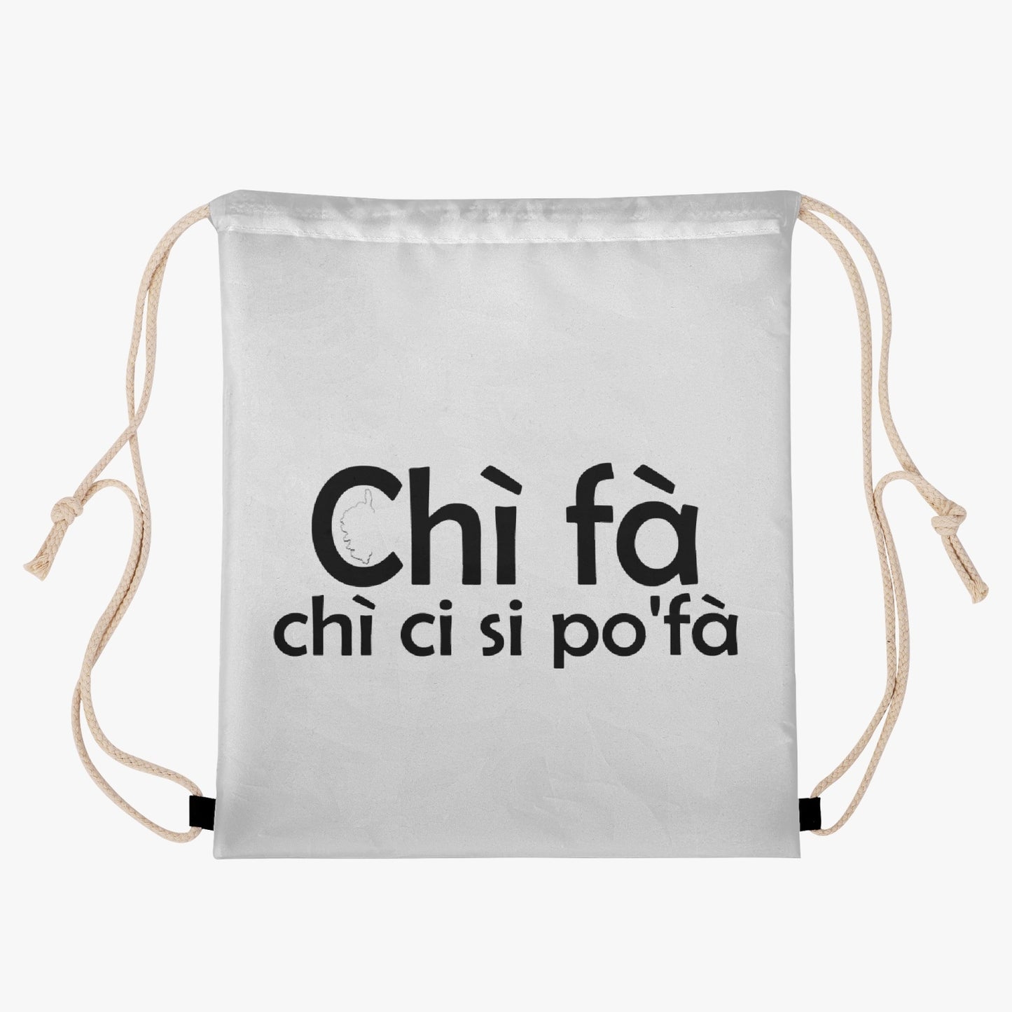 Sac à dos à cordon en polyester Chi Fà/A populu Fattu
