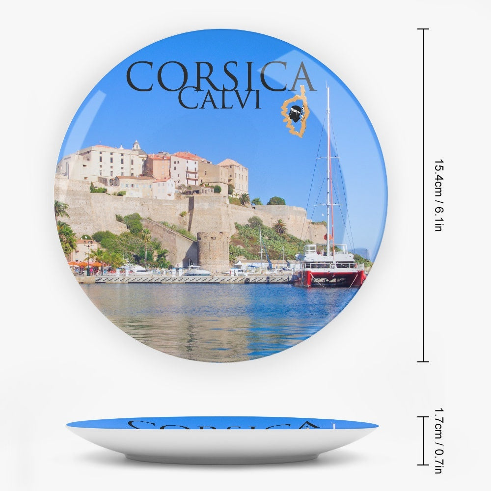 Assiettes déco porcelaine Calvi Corsica