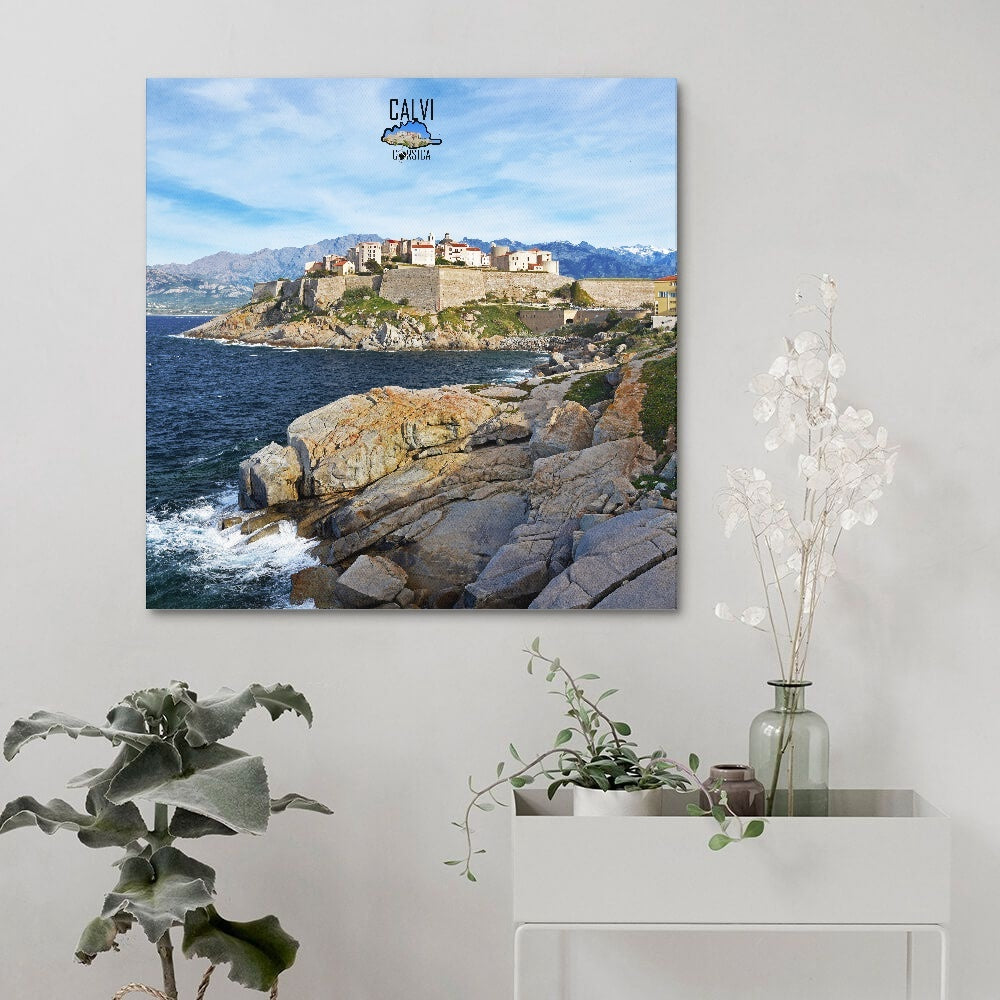 Impressions sur toile carrées sans cadre Calvi Corsica