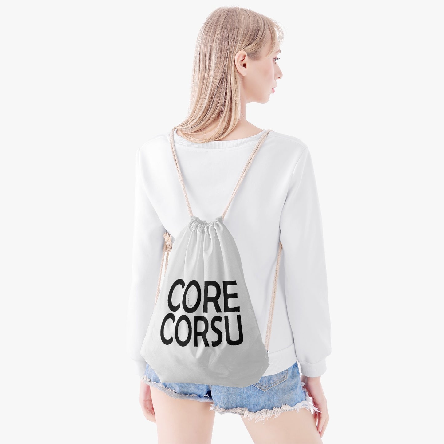 Sac à dos à cordon en polyester Core Corsu/Soffiu di Libertà