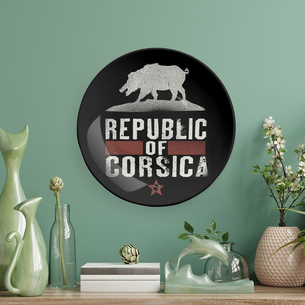 Assiettes déco porcelaine Republic of Corsica