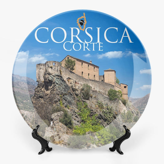 Assiettes déco porcelaine Corte Corsica