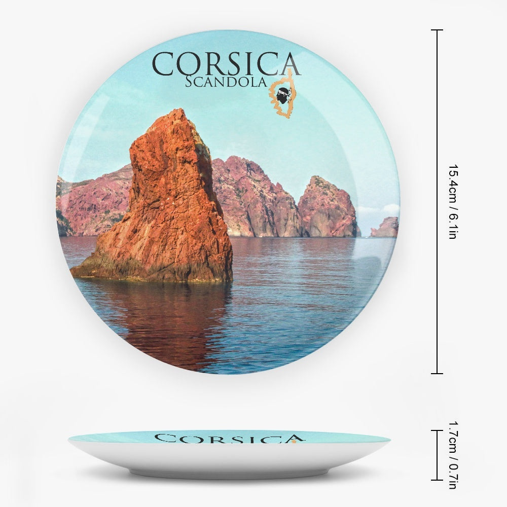 Assiettes déco porcelaine Scandola Corsica