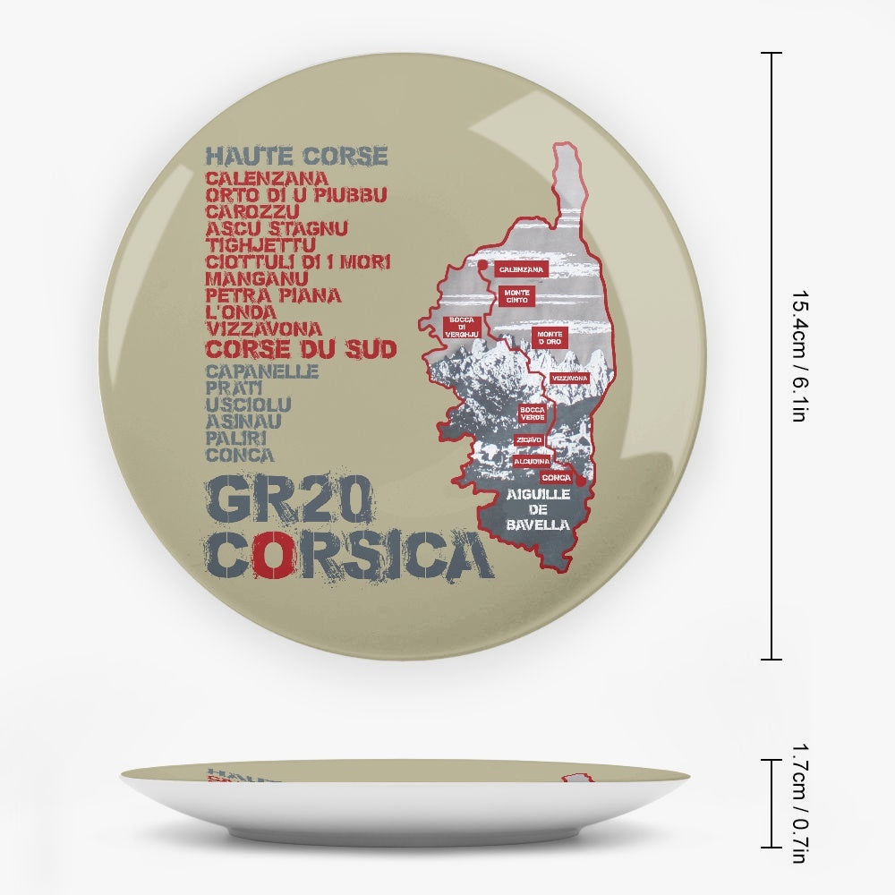 Assiettes déco porcelaine GR20 Corsica