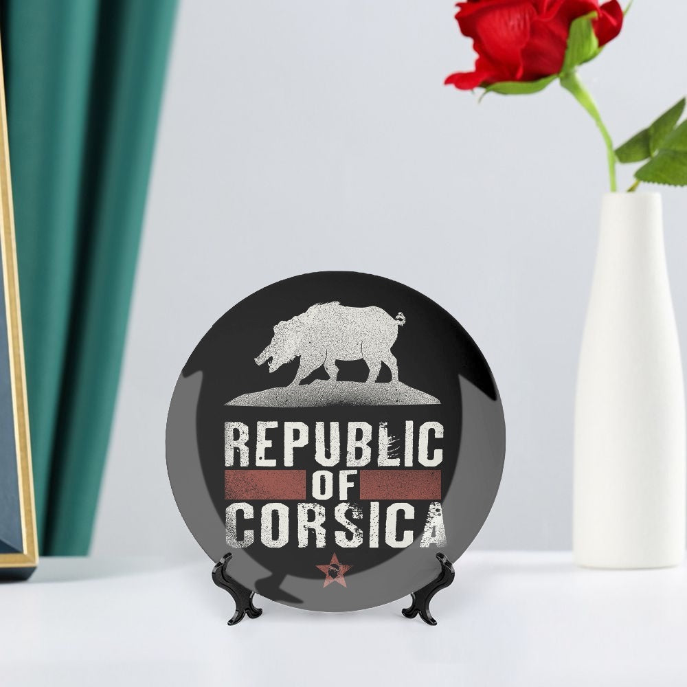 Assiettes déco porcelaine Republic of Corsica