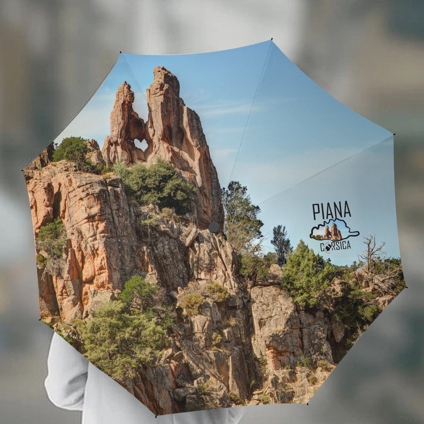 Parapluie automatique en vinyle Piana Corsica