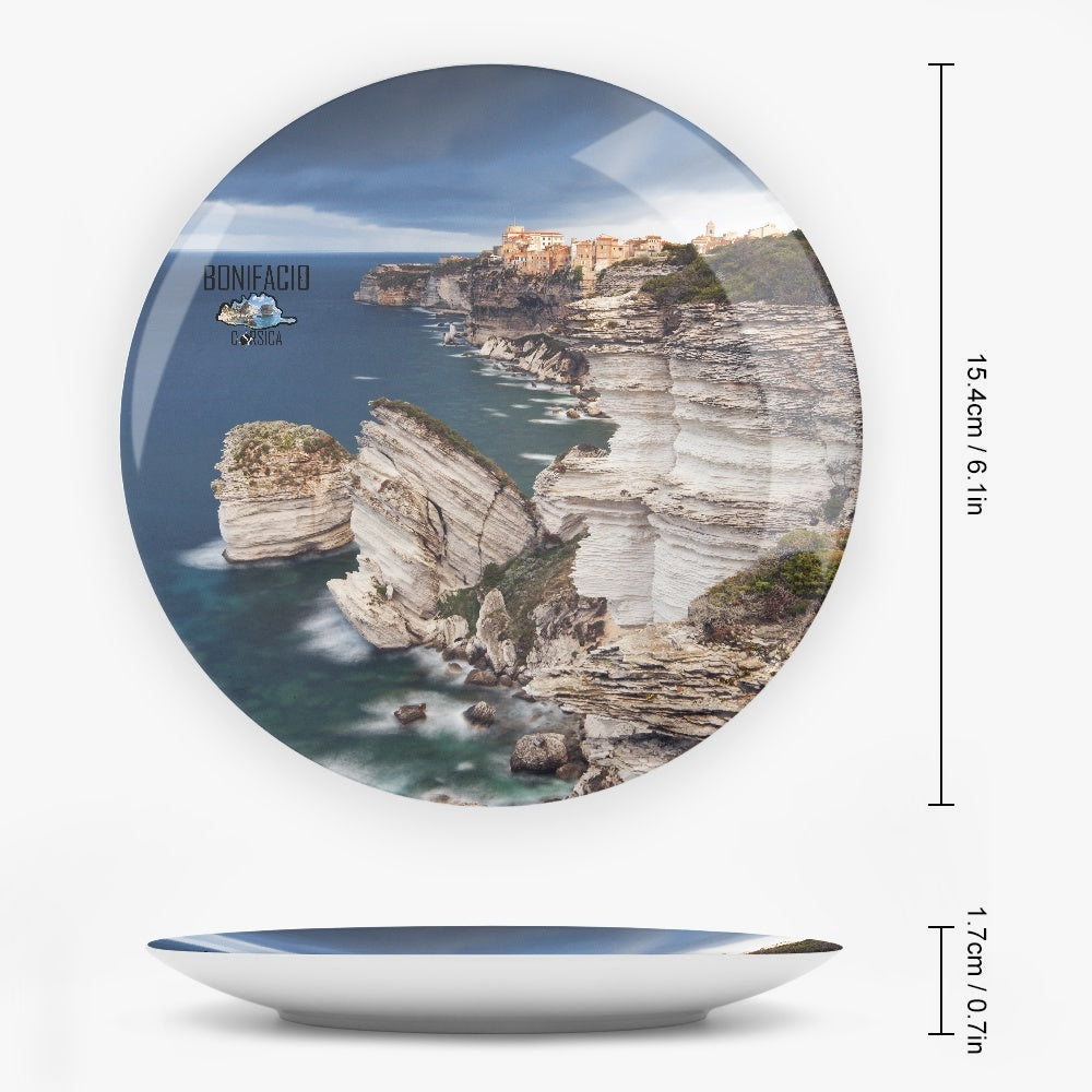 Assiettes déco porcelaine Bonifacio Corsica