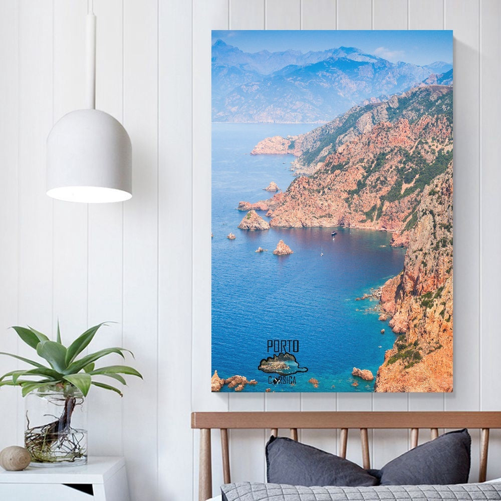 Impressions sur toile rectangulaires sans cadre Porto Corsica
