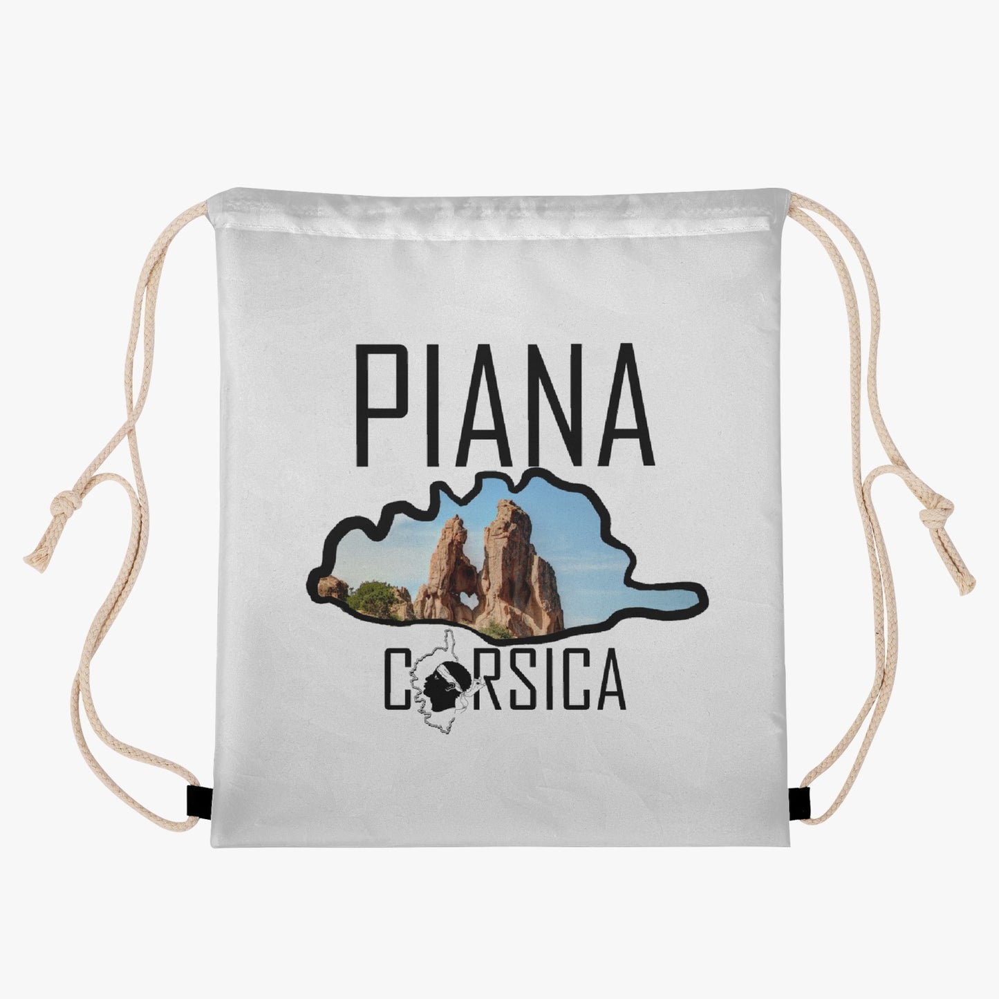Sac à dos à cordon en polyester Piana Corsica
