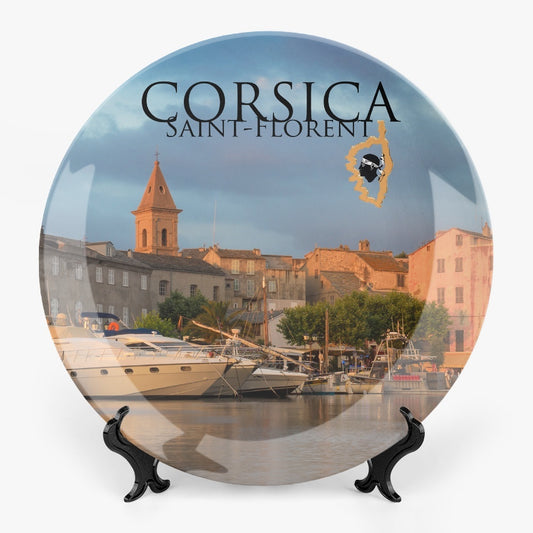 Assiettes déco porcelaine St-Florent Corsica