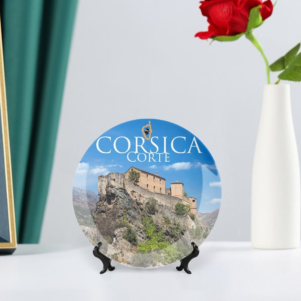 Assiettes déco porcelaine Corte Corsica