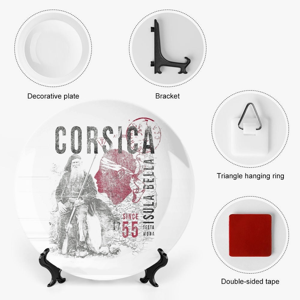 Assiettes déco porcelaine Isula Bella Corsica