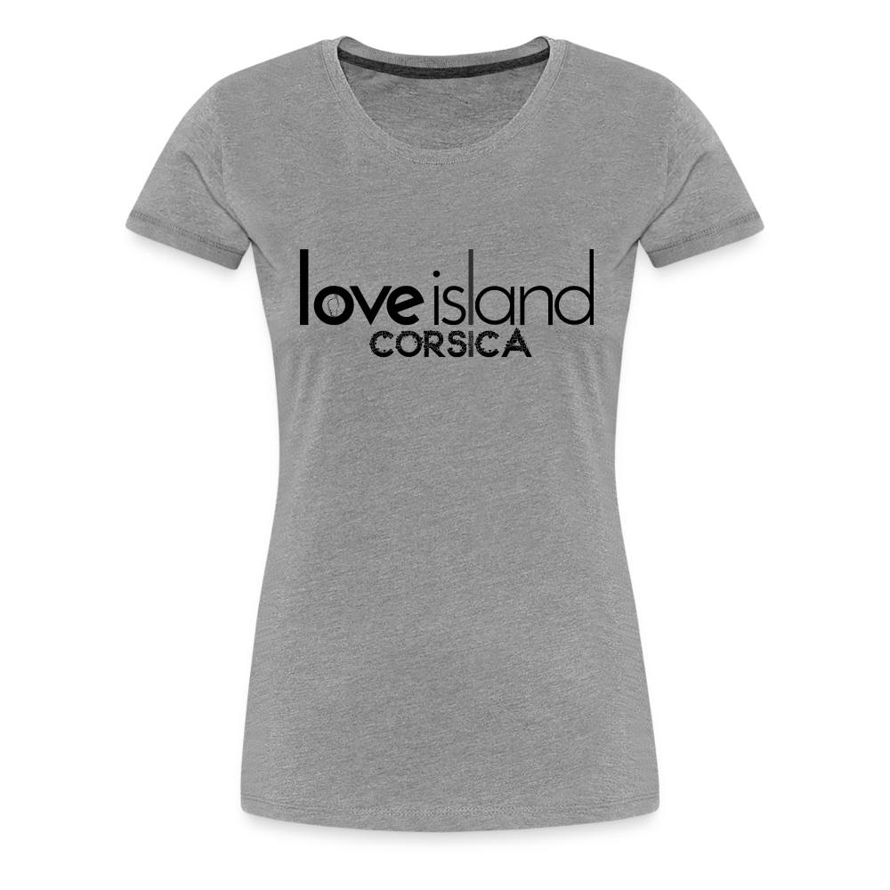 T-shirt Premium Femme Love Island Corsica - gris chiné