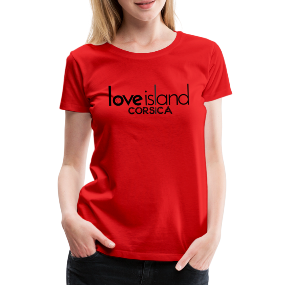 T-shirt Premium Femme Love Island Corsica - rouge