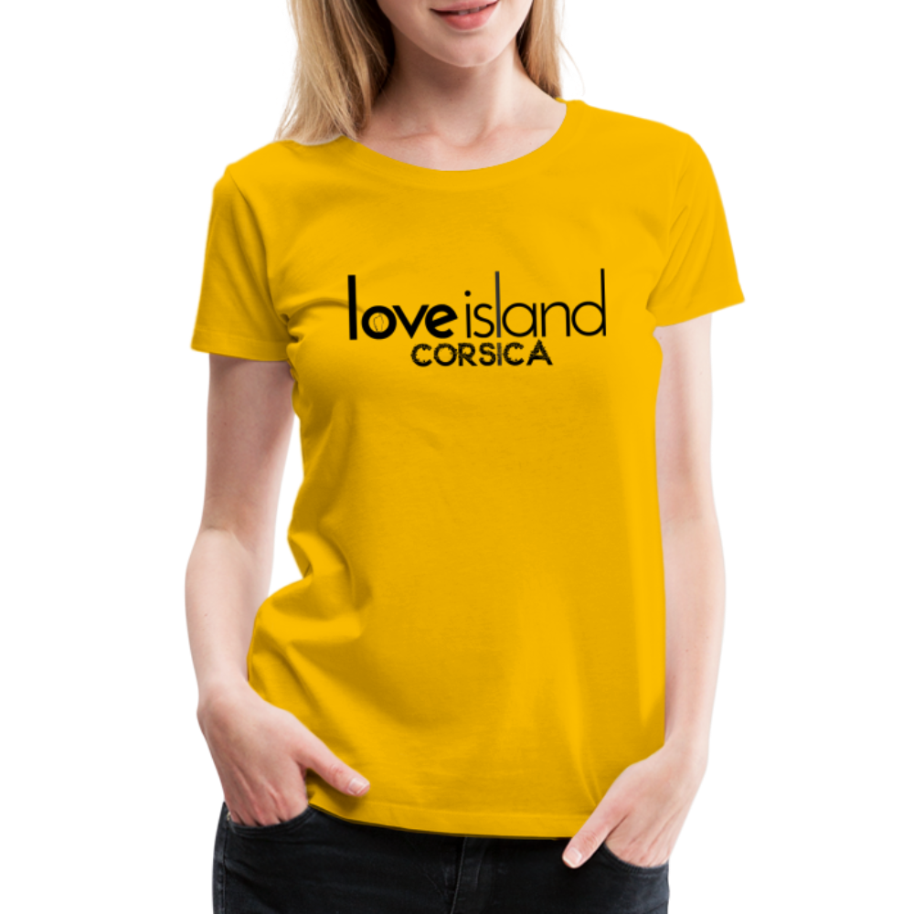 T-shirt Premium Femme Love Island Corsica - jaune soleil
