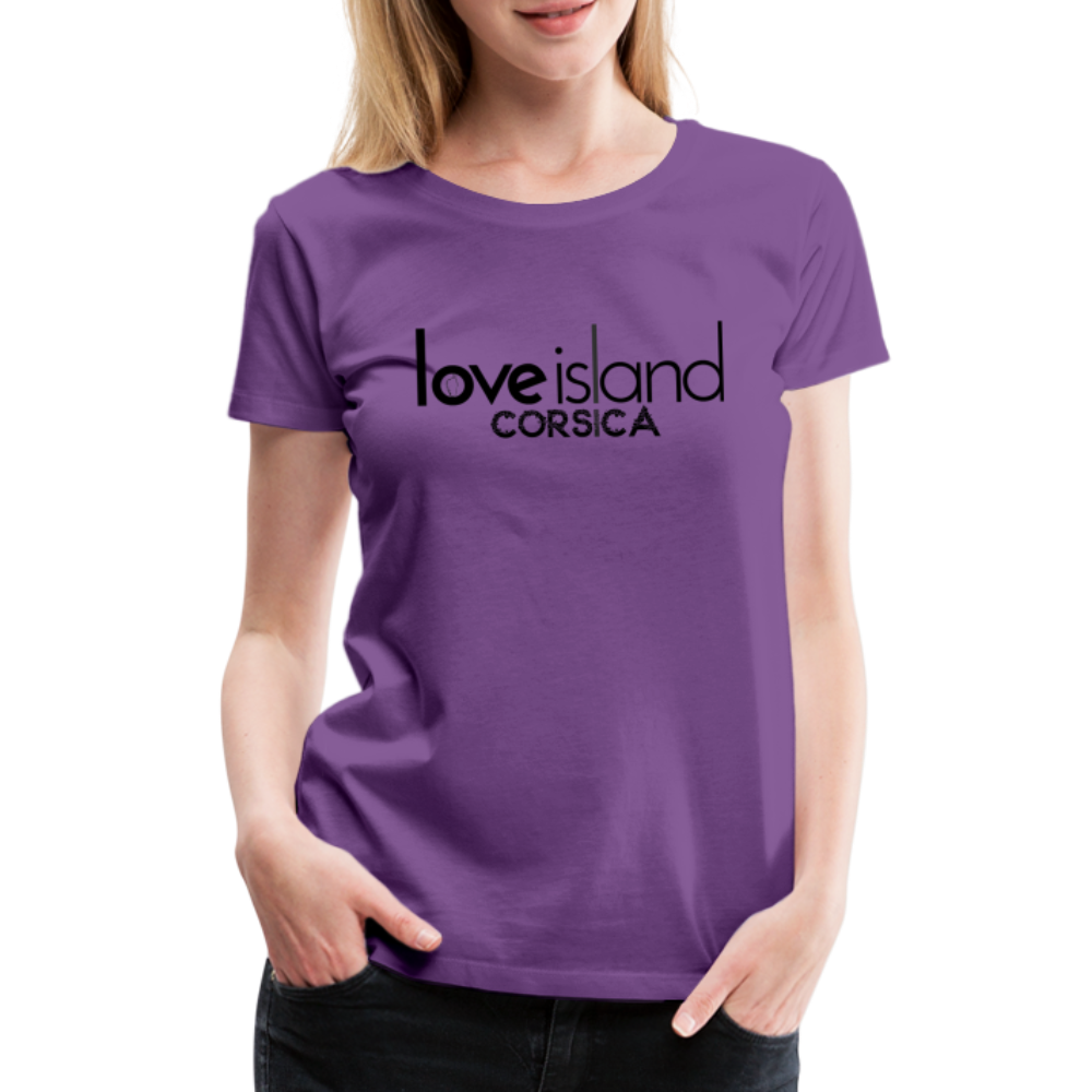 T-shirt Premium Femme Love Island Corsica - violet