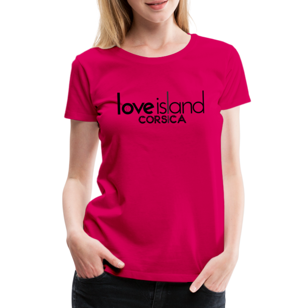 T-shirt Premium Femme Love Island Corsica - rubis