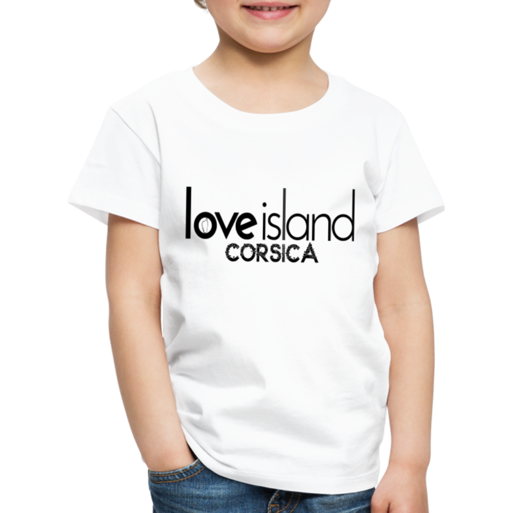 T-shirt Premium Enfant Love Island Corsica - blanc