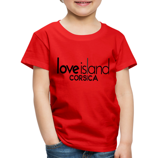 T-shirt Premium Enfant Love Island Corsica - rouge