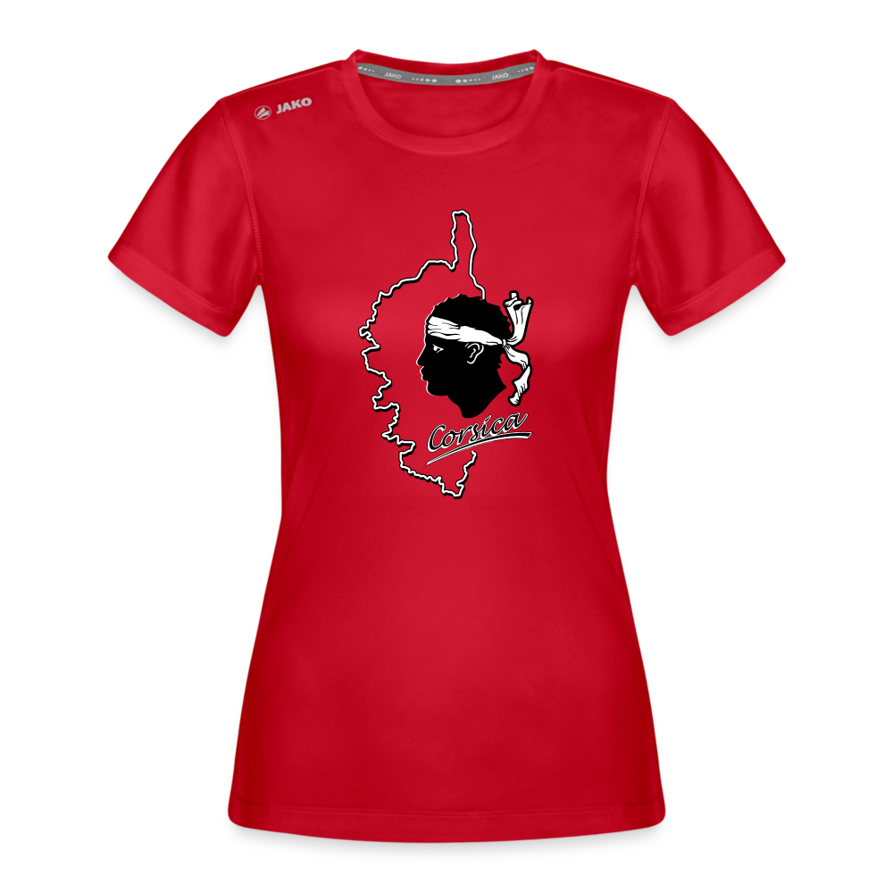 T-shirt Run 2.0 JAKO Femme Corse & Tête de Maure - rouge