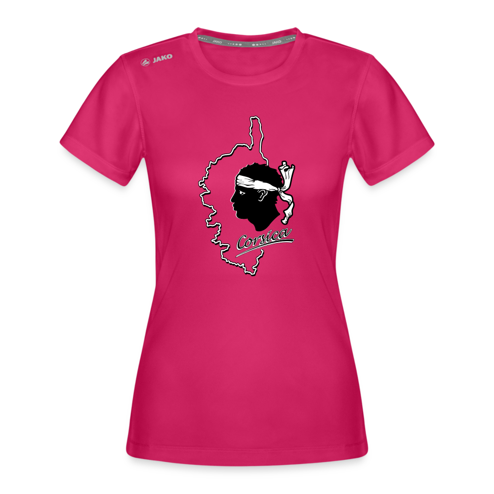 T-shirt Run 2.0 JAKO Femme Corse & Tête de Maure - rubis
