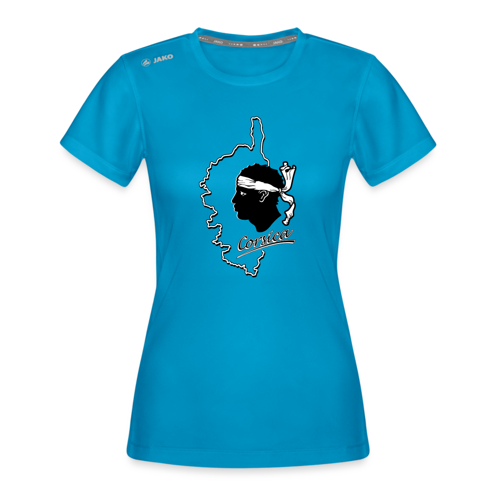 T-shirt Run 2.0 JAKO Femme Corse & Tête de Maure - bleu saphir