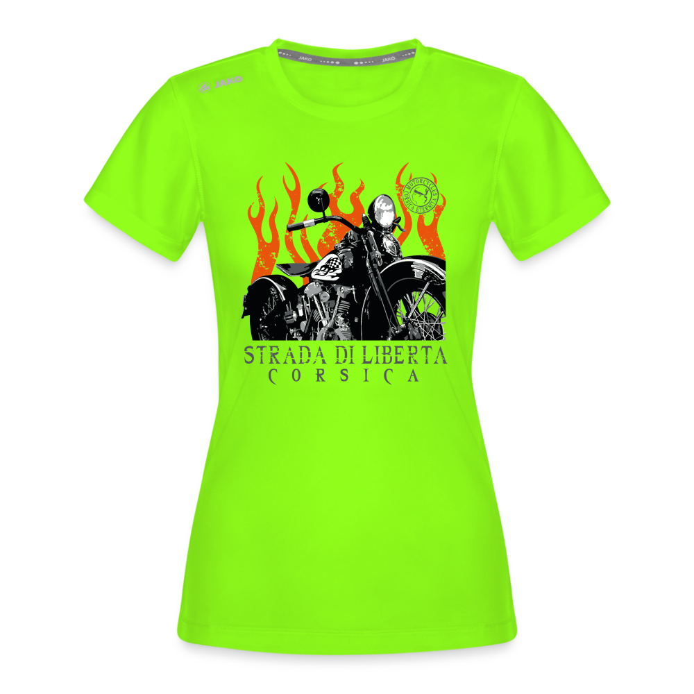 T-shirt Run 2.0 JAKO Femme Strada di Libertà - vert néon
