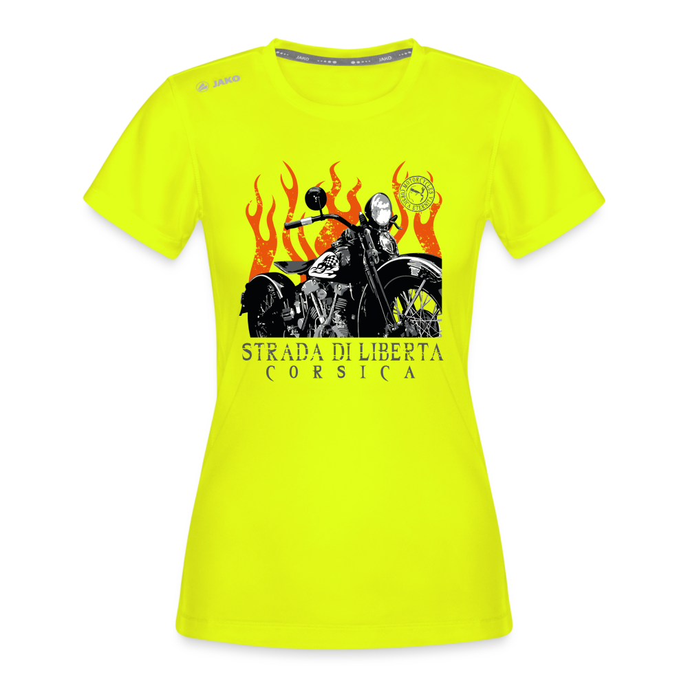 T-shirt Run 2.0 JAKO Femme Strada di Libertà - jaune néon