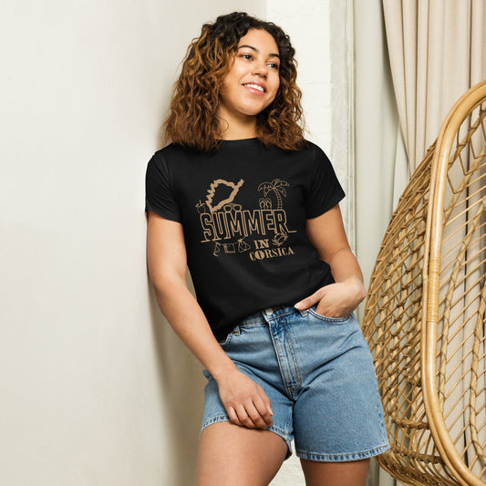 T-shirt taille haute Summer in Corsica