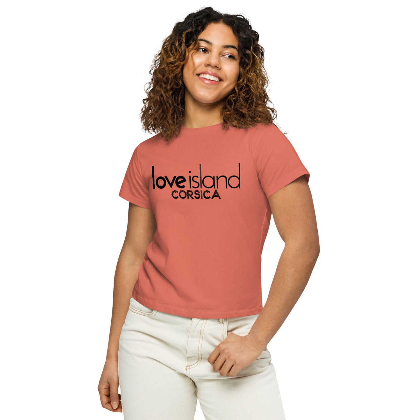 T-shirt taille haute Love Island Corsica