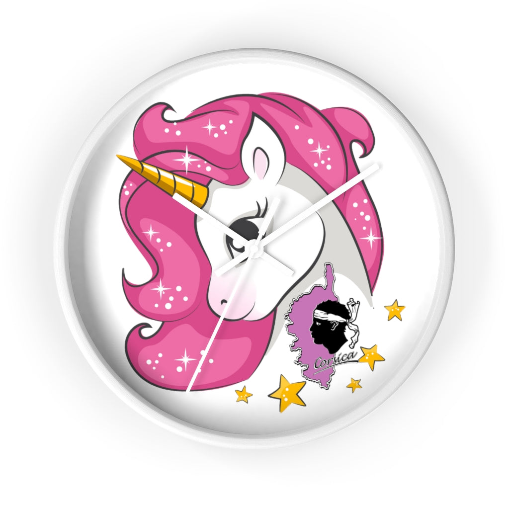 horloge murale Licorne Corse - Ochju Ochju White / White / 10" Printify Home Decor horloge murale Licorne Corse