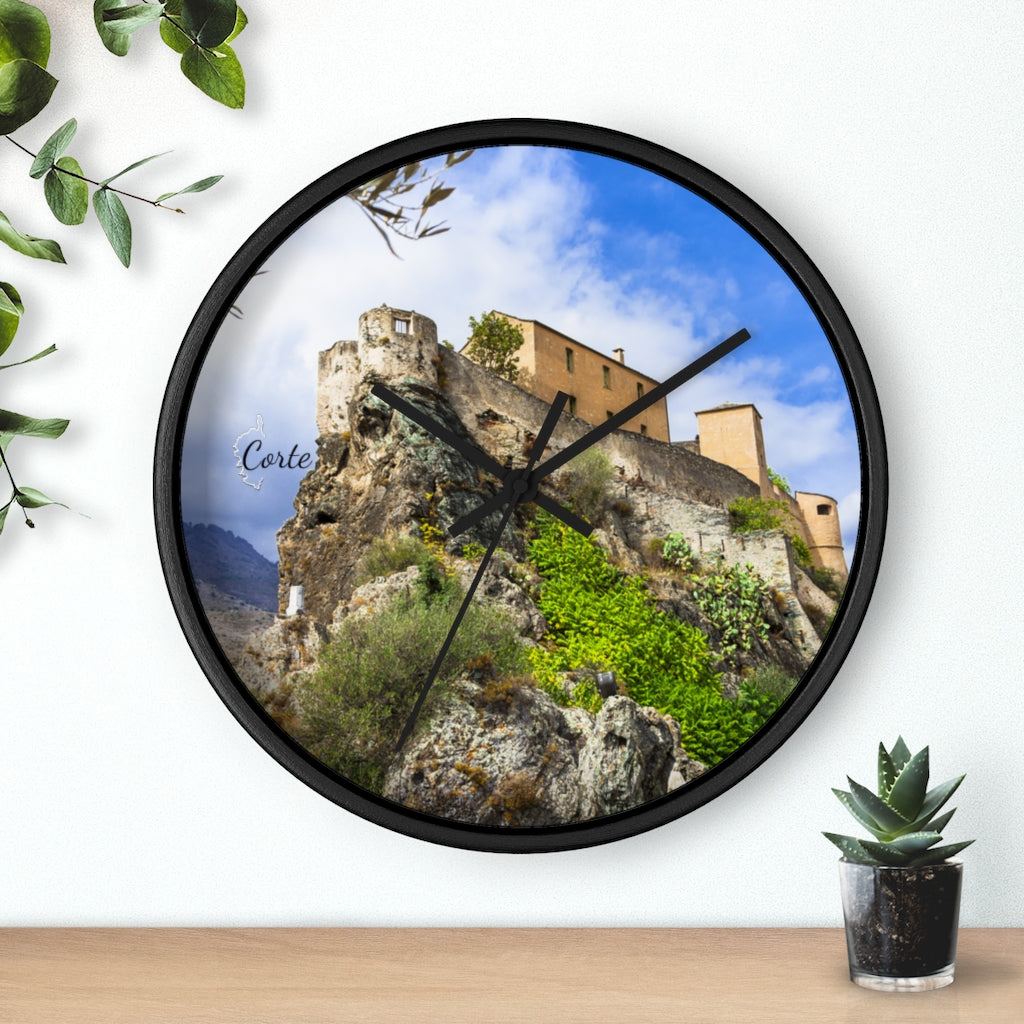 horloge murale Corte Corsica - Ochju Ochju Printify Home Decor horloge murale Corte Corsica