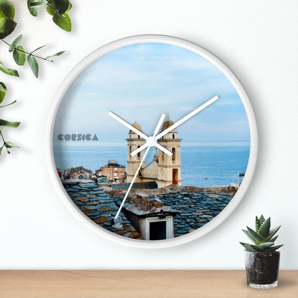 horloge murale Bastia (St-Jean) Corsica - Ochju Ochju Printify Home Decor horloge murale Bastia (St-Jean) Corsica