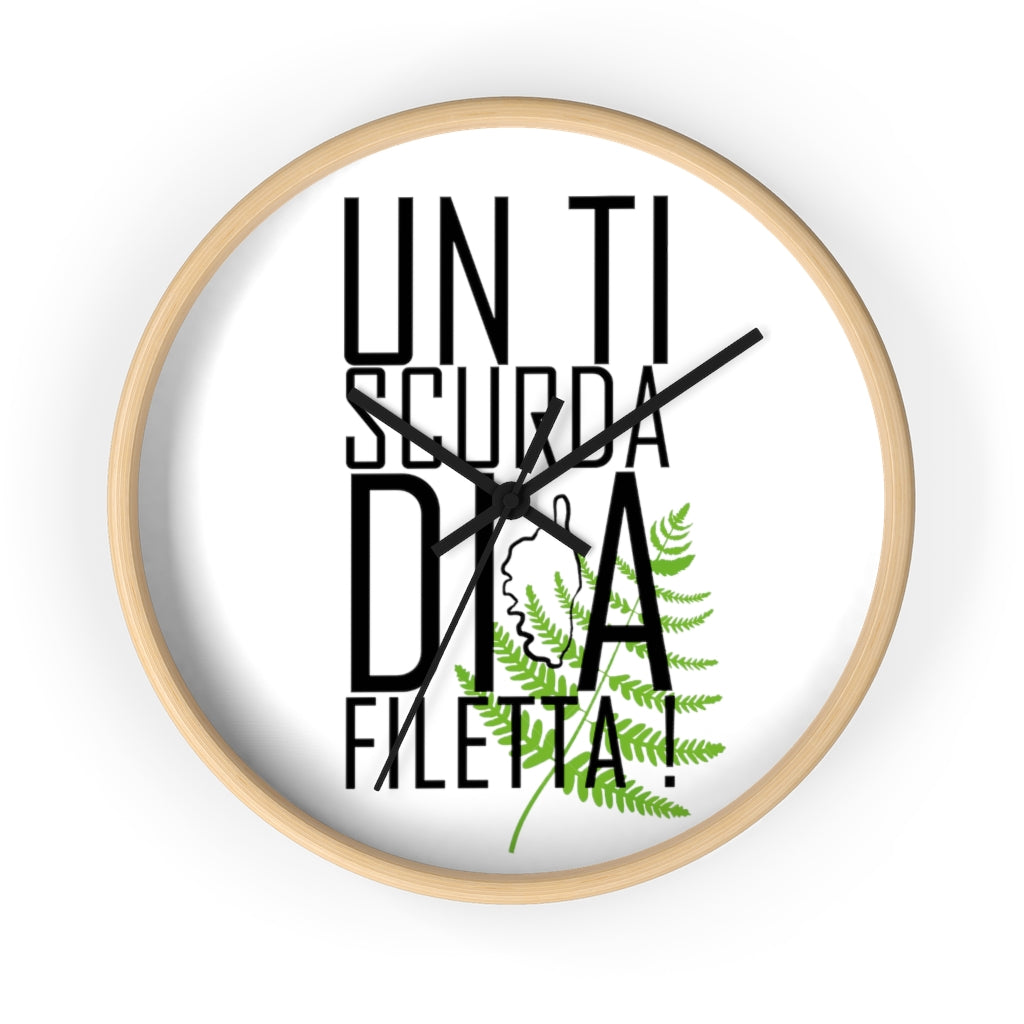 horloge murale A Filetta ! - Ochju Ochju Wooden / Black / 10" Printify Home Decor horloge murale A Filetta !