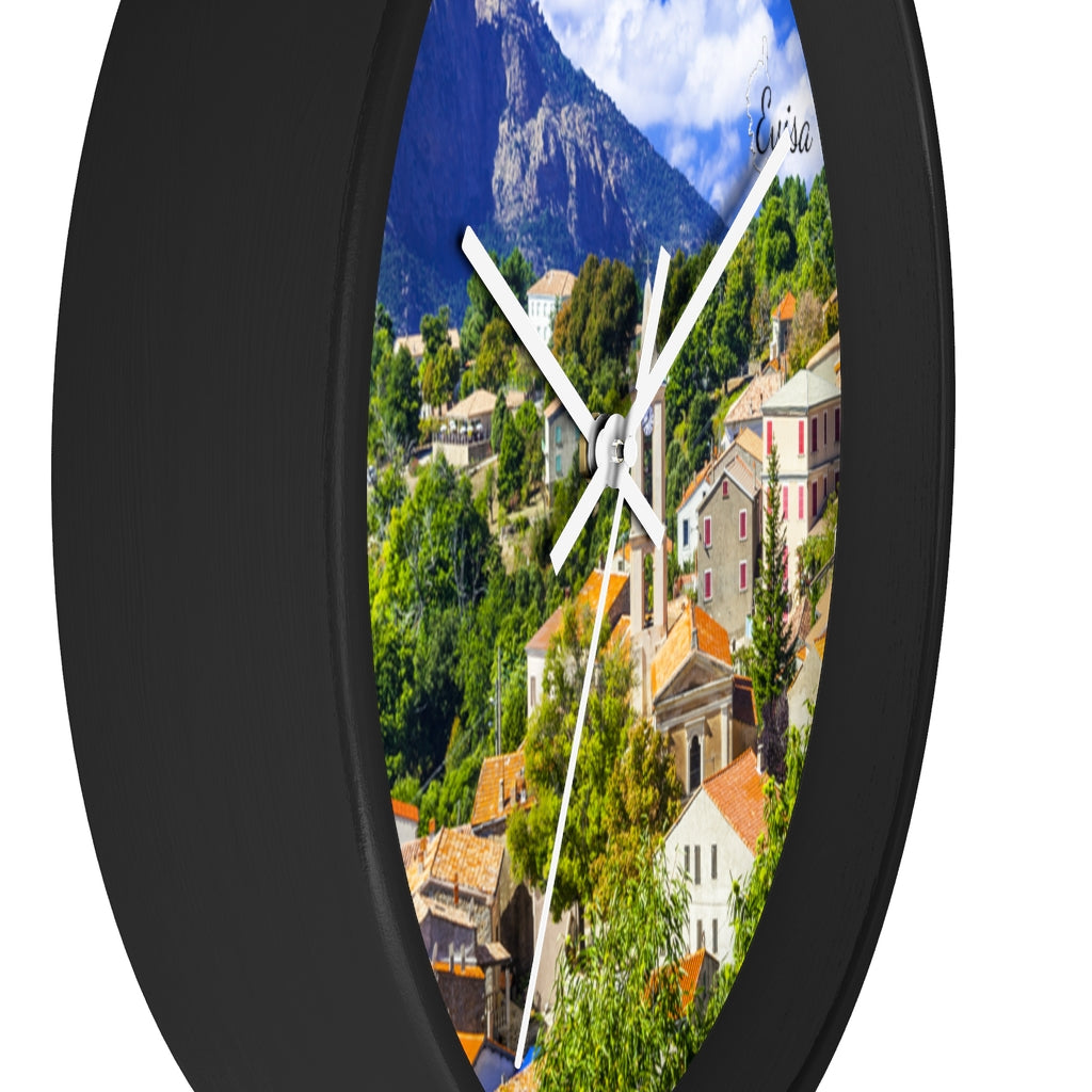 horloge murale Evisa Corsica - Ochju Ochju Printify Home Decor horloge murale Evisa Corsica